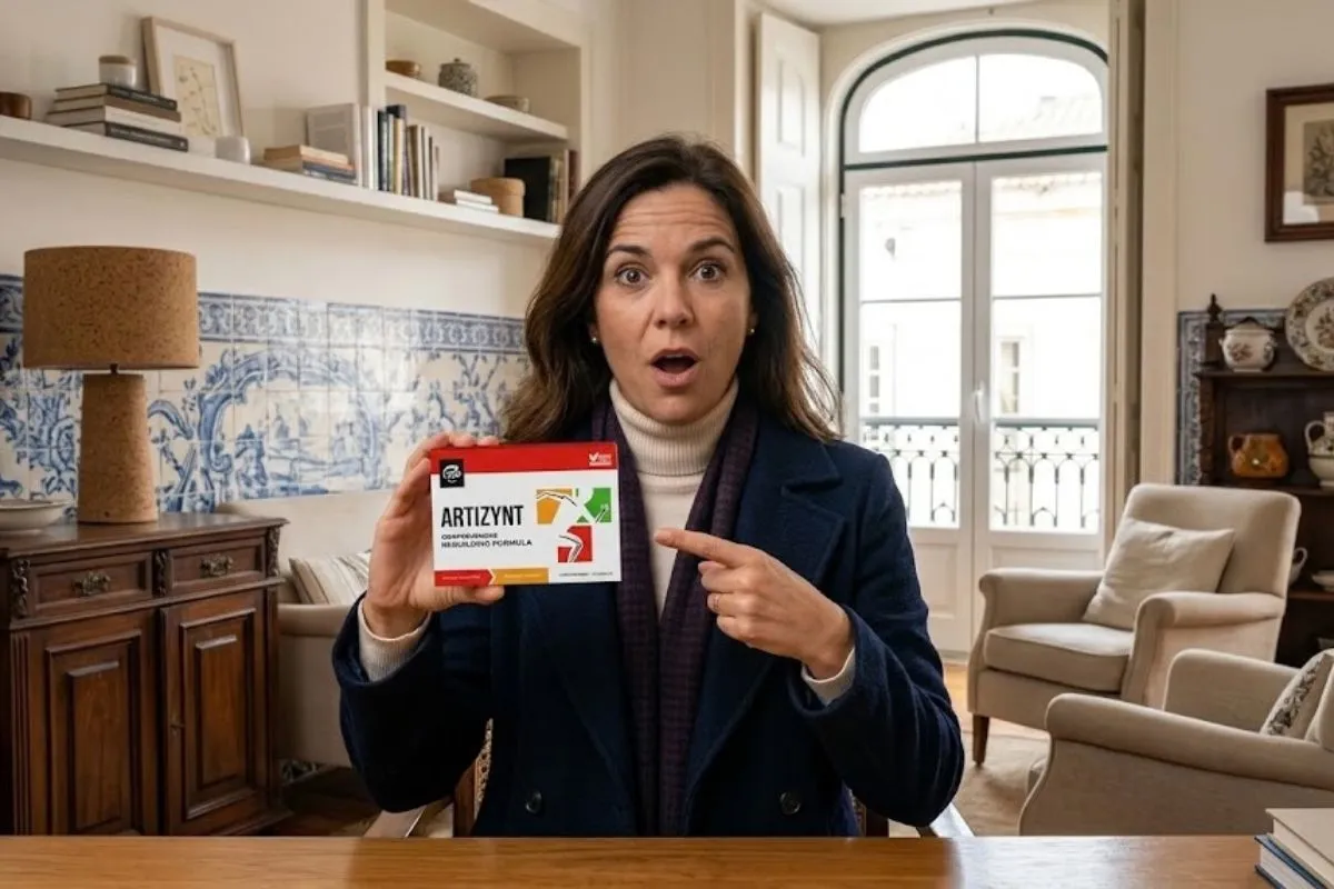 Ana Ferreira a analisar o suplemento ArtiZynt para articulações em Portugal