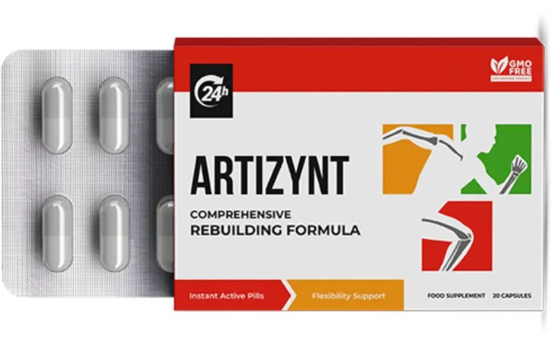 Embalagem das cápsulas ArtiZynt para suporte das articulações em Portugal